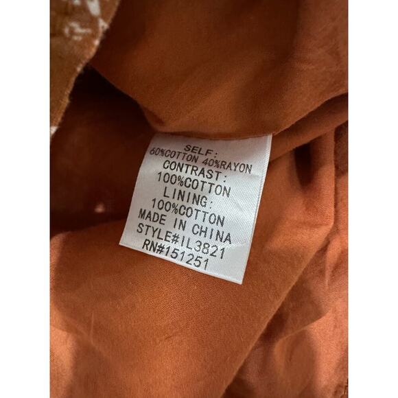 Cottage Peasant Prairie Embroidery Top Women Large Boho Festival Western Cowgirl - Picture 10 of 11